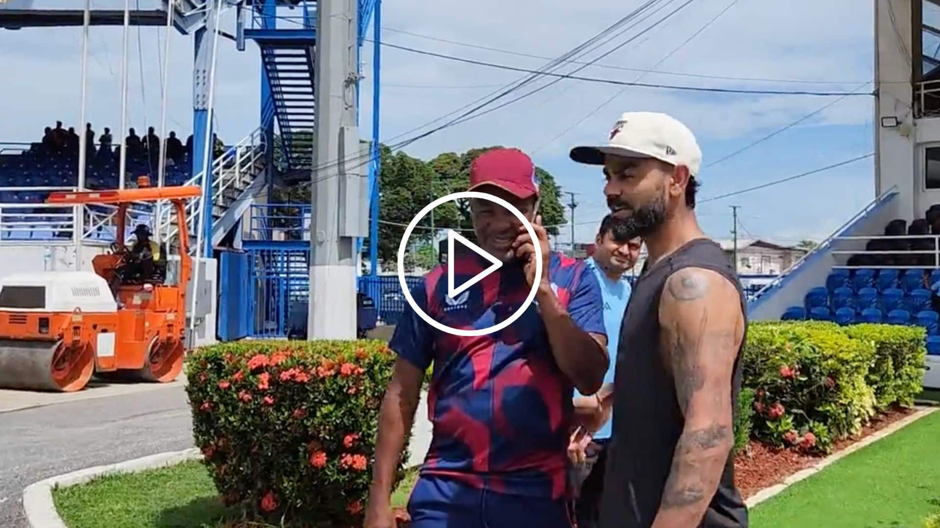 [Watch]: Brian Lara Meets Team India Ahead of 2nd Test In Trinidad; Heartwarming Clip Goes Viral